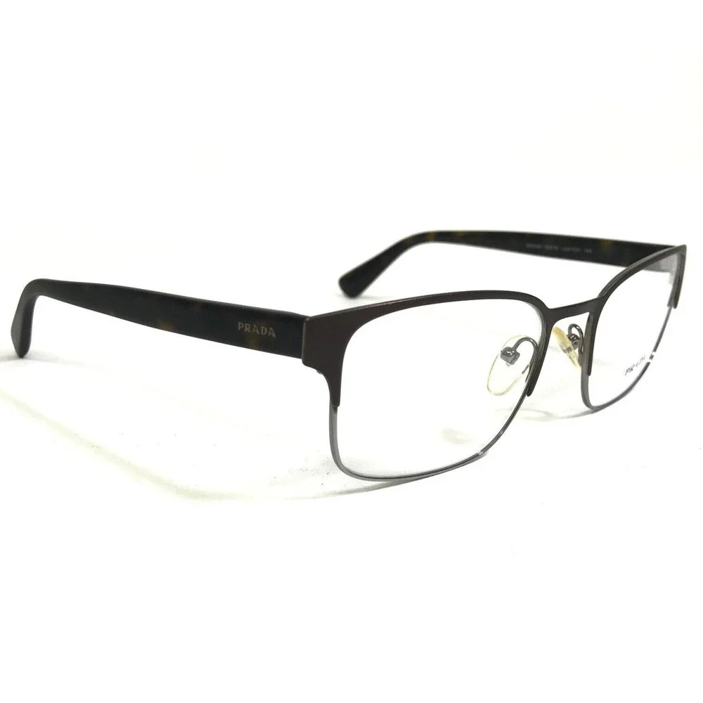 PRADA Eyeglasses Frames VPR 64R LAH-1O1 Square Tortoise Full Rim 53-19-145